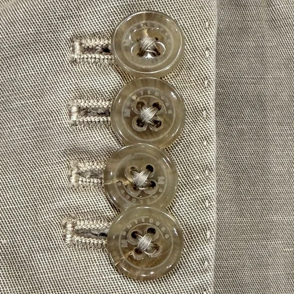 Montedoro Chinolino Lt Brown Linen Cotton Blazer Men's 44R Unstructured 3 Button - Picture 5 of 10